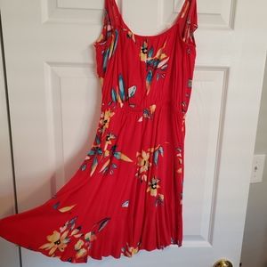 Express Red Floral Dress